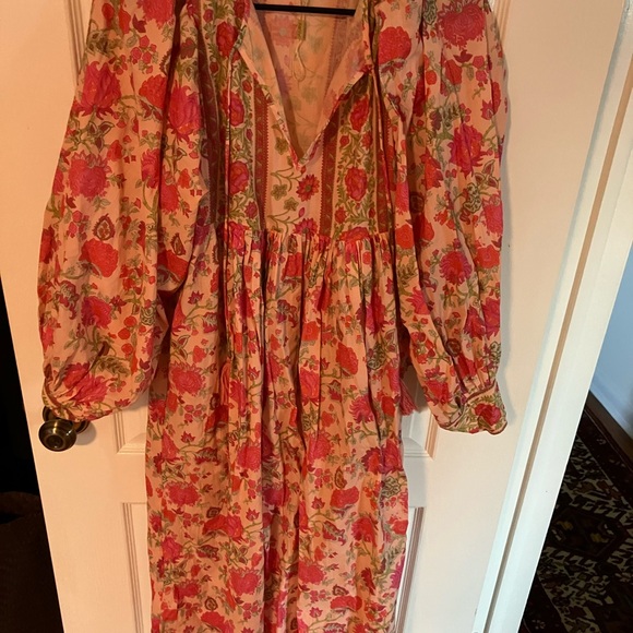 Mille Michelle Floral Pink Midi Dress - Picture 1 of 5